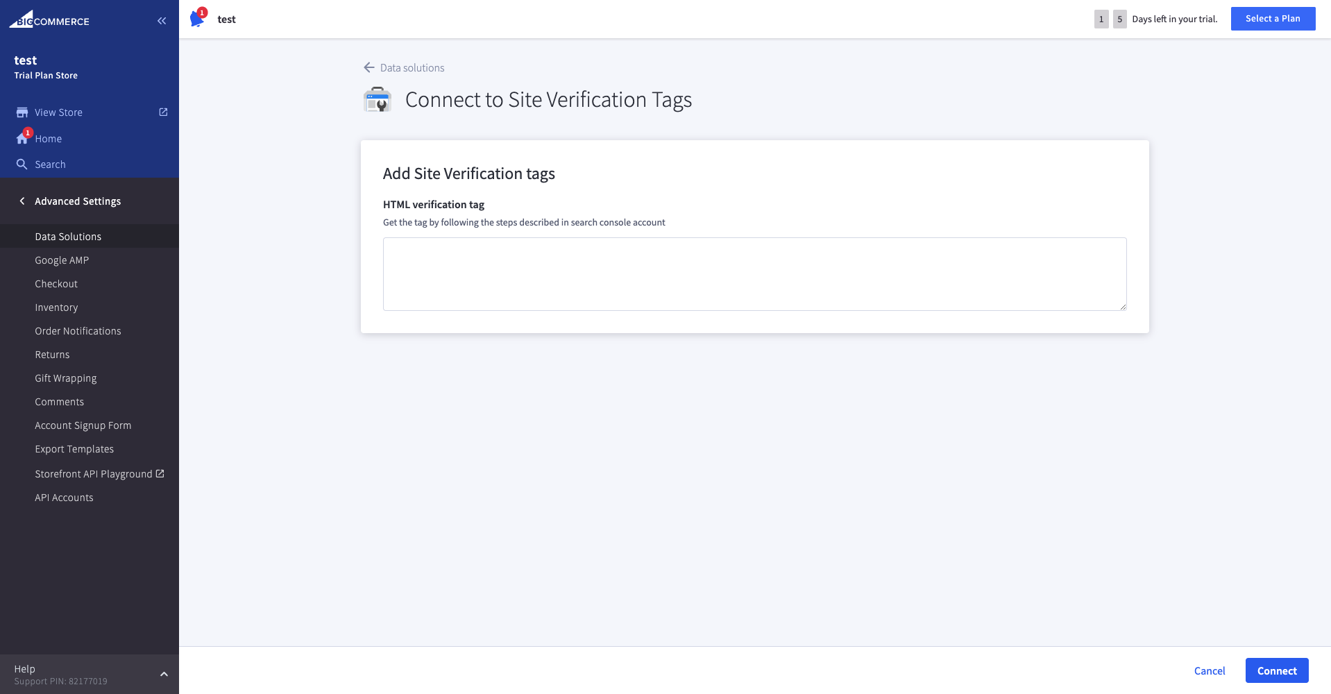 Manually add Site Verification Tags setup