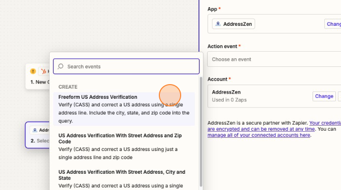 Zapier Automation Action Event
